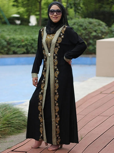 Gandoura Noir Élégante Femme